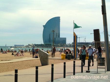 Playa de La Barceloneta, Barcelona.